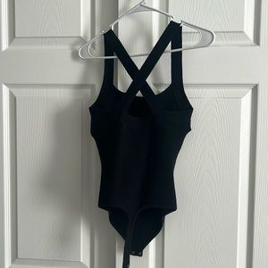 Abercrombie Sweater Tank Bodysuit Black